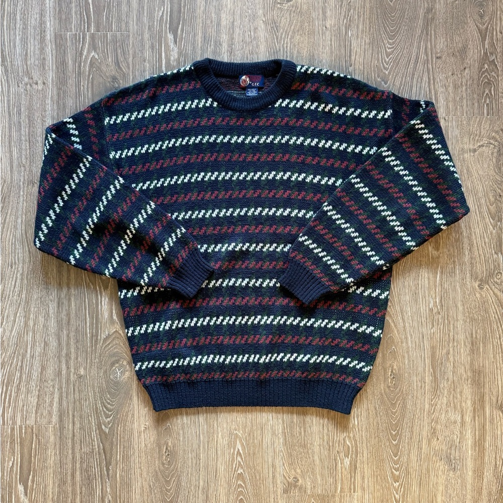 GFC Vintage Striped Crewneck Sweater (Size 2XL) (Can fit like an XL)